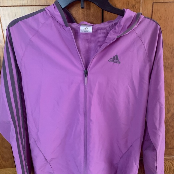 purple adidas windbreaker